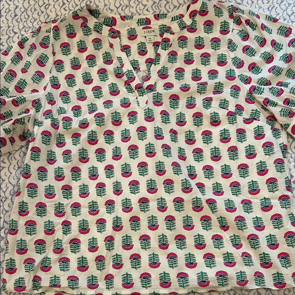 J. Crew Factory Floral Print Top